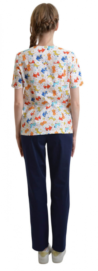 Брюки медицинские женские зауженные от линии колена 