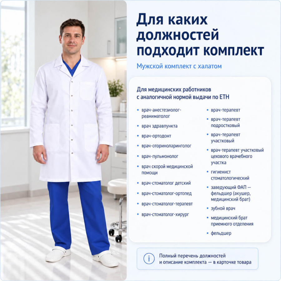 Комплект СИЗ для медицинских работников по ЕТН, приказ № 767н