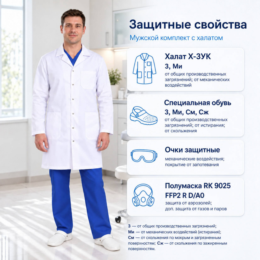 Комплект СИЗ для медицинских работников по ЕТН, приказ № 767н
