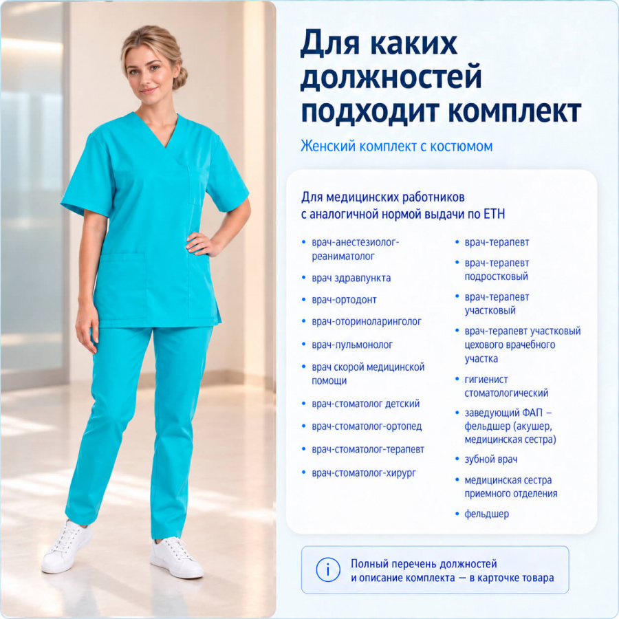 Комплект СИЗ для медицинских работников по ЕТН, приказ № 767н