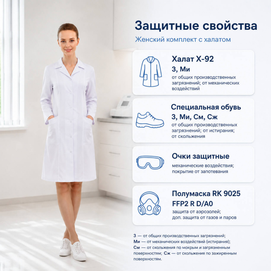 Комплект СИЗ для медицинских работников по ЕТН, приказ № 767н (группа норм А)
