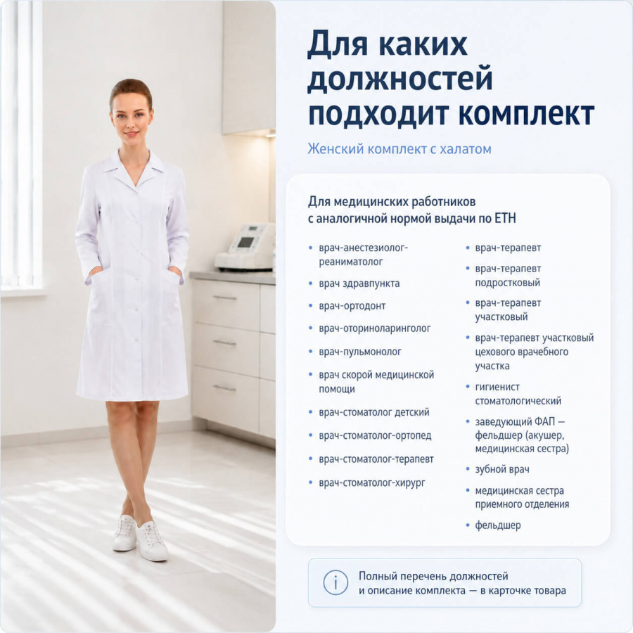 Комплект СИЗ для медицинских работников по ЕТН, приказ № 767н